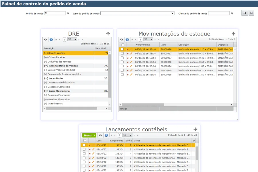 EPC funcionalidade vendas