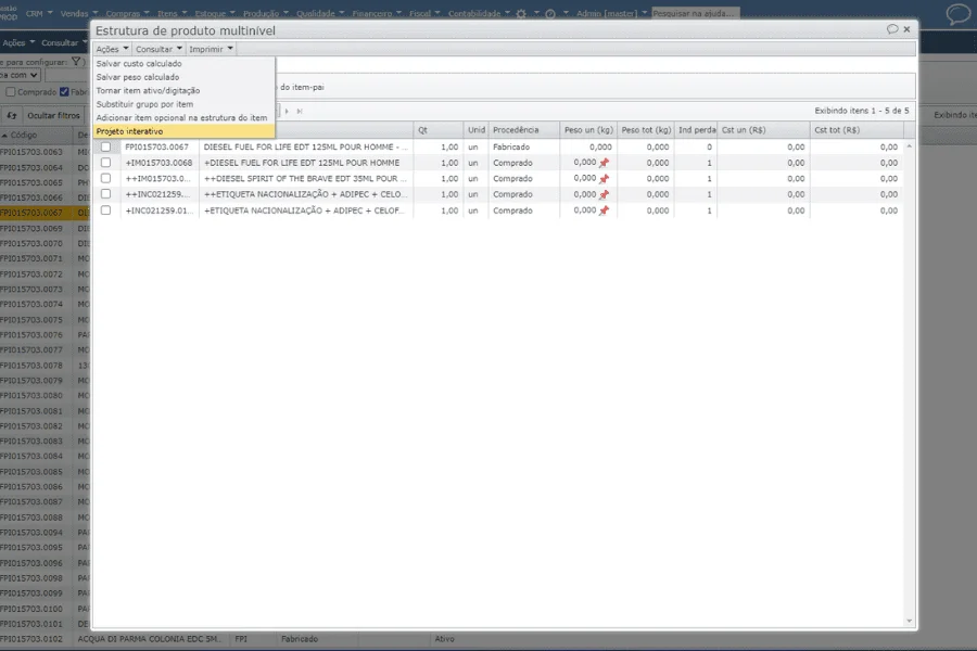 configurador de produtos funcionalidade engenharia