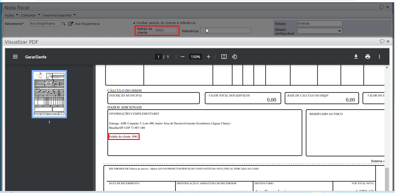 Como incluir o pedido do cliente e item do pedido na NF-e? - Maxiprod