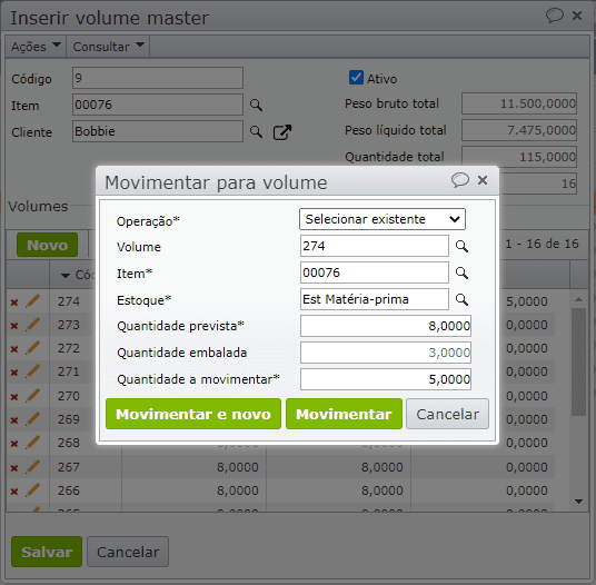 tela movimentar para volumes master 5