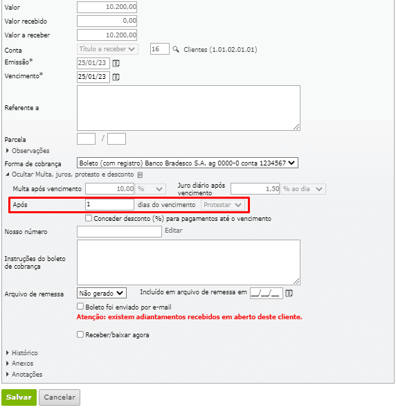 boletos bancários_editar receita 2