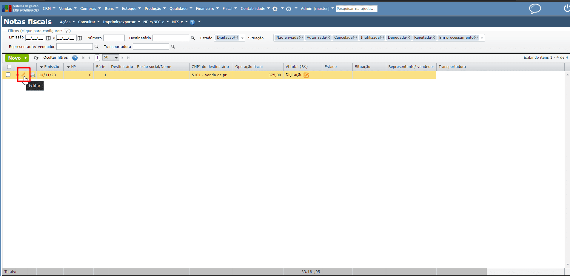 Como Vincular O Xml A Uma Nf Registrada Manualmente No Sistema E Atualizar Seu Estado E Situação 5559