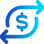 Ícone para ilustrar a funcionalidade "Vendas em moeda estrangeira" do ERP Industrial.
