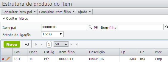 EstruturaPe2b estrutura de produto do item