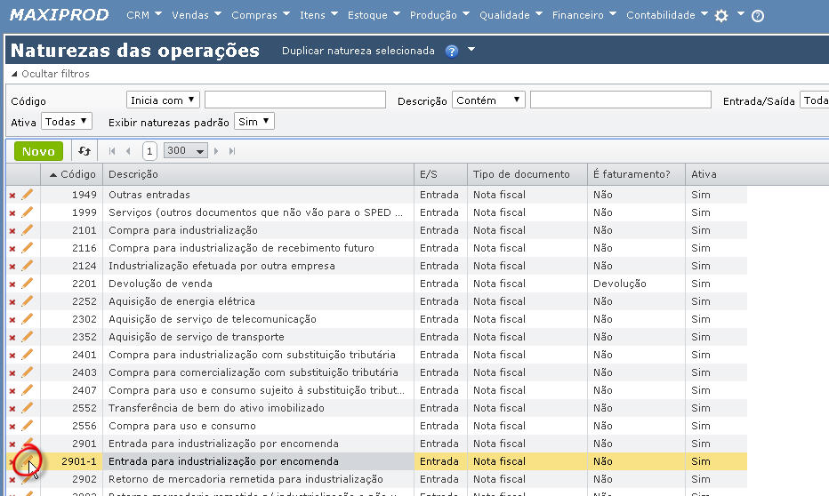 Fornecedor de terceirização - ERP MAXIPROD