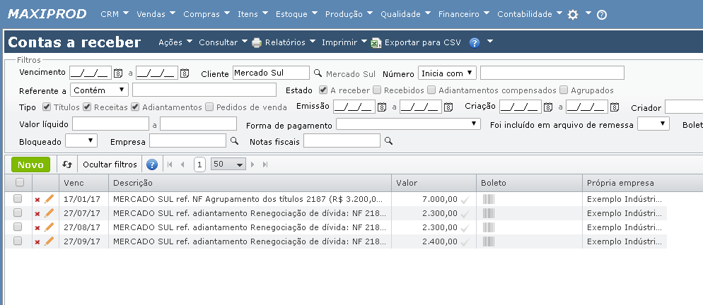 tela contas a receber 12