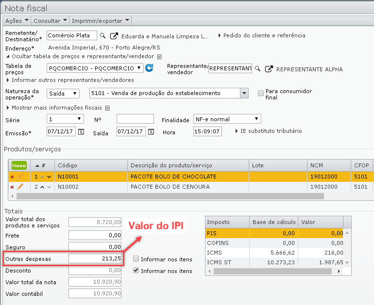 rejeicao de notas 12