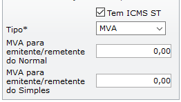 configurar a alíquota de MVA