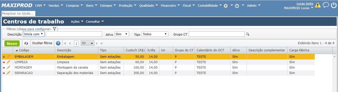 carga fábrica_tela centros de trabalho