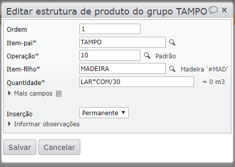 produtos com variações_editar estrutura de produto