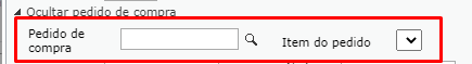 campos pedido de compra e item do pedido