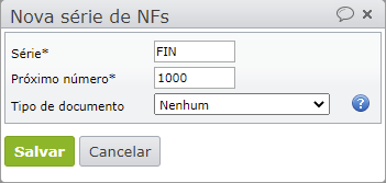 janela nova série de NFs
