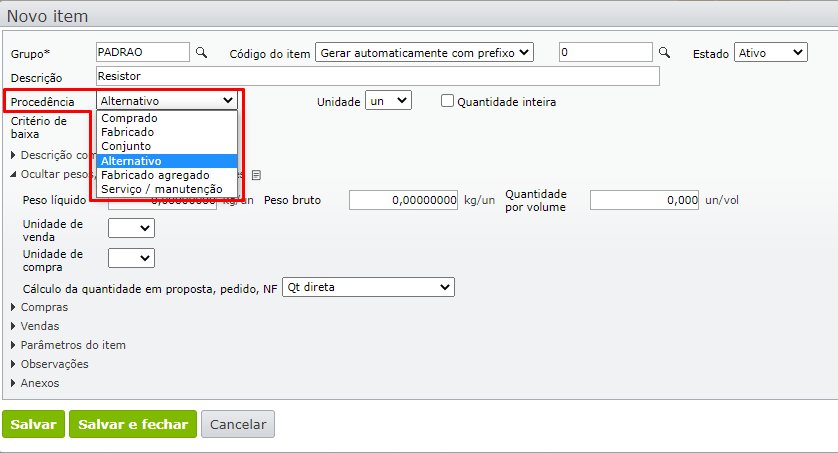procedência_itens alternativos