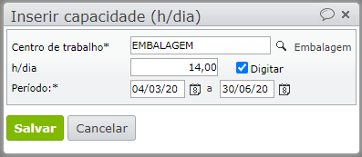carga fábrica_inserir capacidade hora/dia