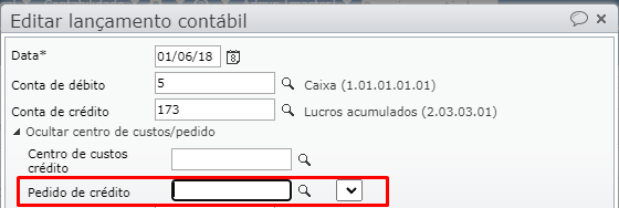 editar lançamento contábil