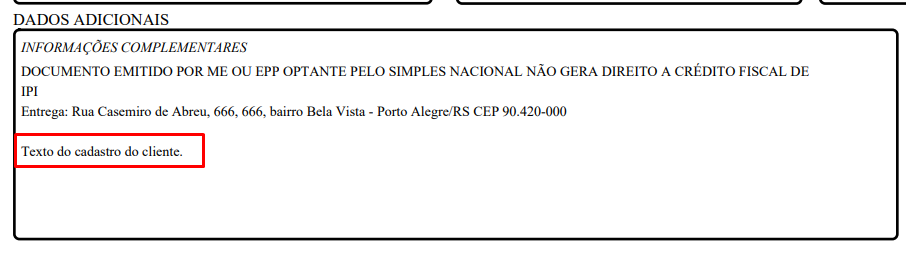 Endereço de entrega nos dados adicionais da Nota Fiscal. Sim ou Não? –  Central do Frete