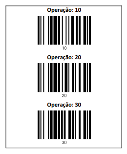 código de barras com o número da operação